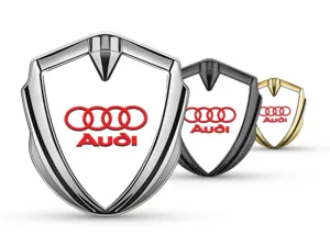 Audi High End Car Logo Badges Minimal Style Drift Look